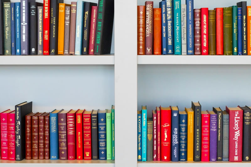 Anaquel con libros