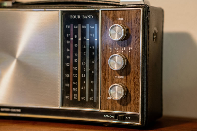 Vieja radio portátil