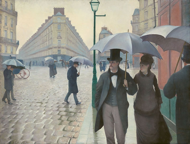 Gustave Caillebote, "Calle de París, día lluvioso"
