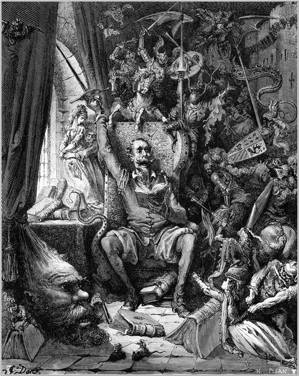 "Don Quijote", grabado de Gustave Doré