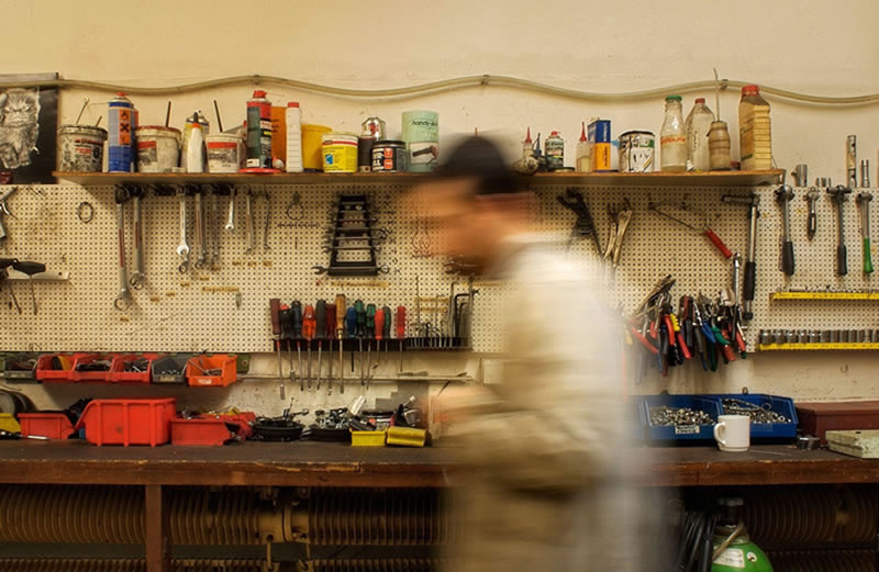 El taller que se va formando al comprar herramientas