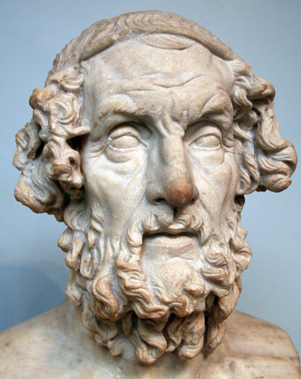 Busto del poeta griego Homero