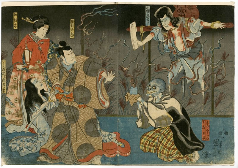 "Los fantasmas de Asakura Togo", de Utagawa Kuniyoshi