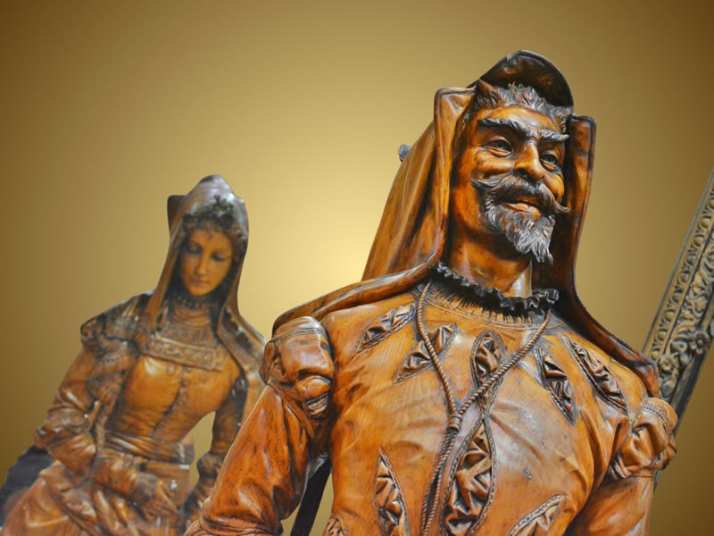 Ilusión tallada: la enigmática escultura de Mefistófeles y Margarita