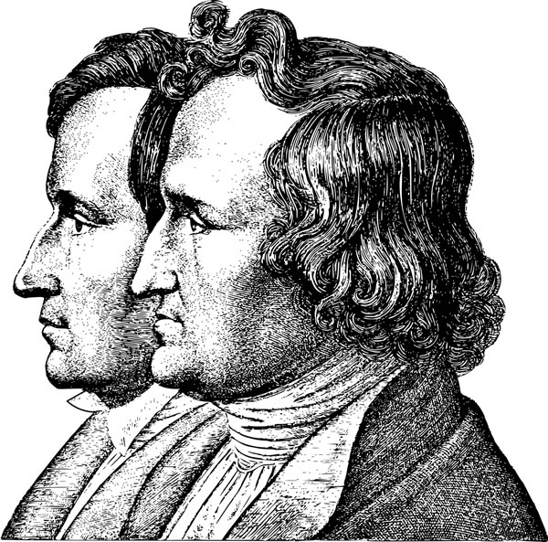'Retrato de Jakob y Wilhelm Grimm', 1843