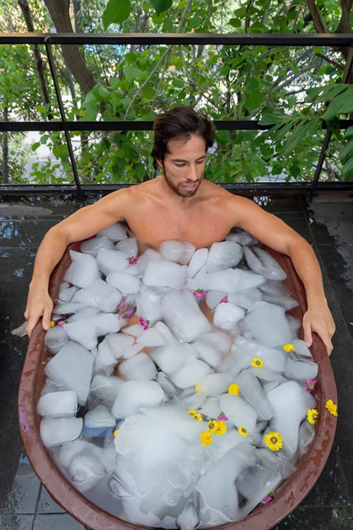 Meditación con hielo