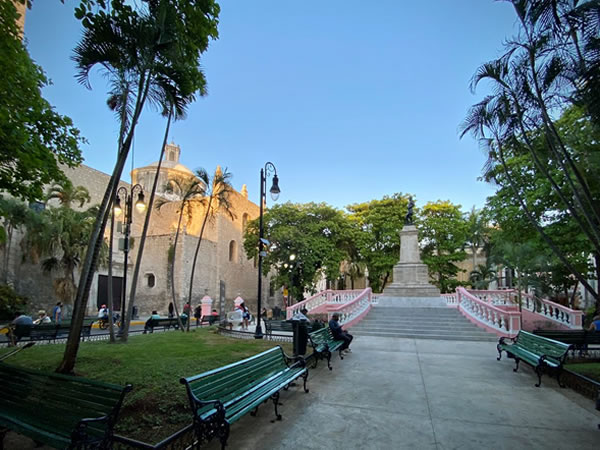 Parque Hidalgo en Mérida, Yucatán, México