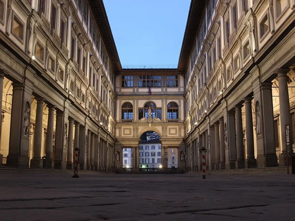 La Galería de los Uffizi (Florencia, Italia)