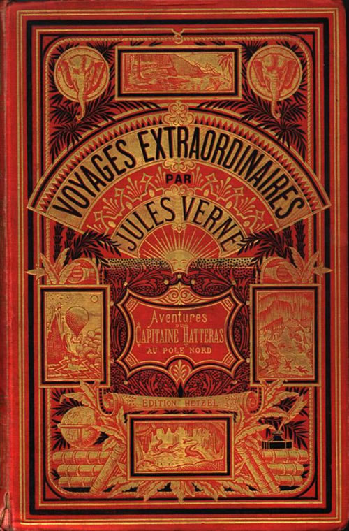 Una de las portadas de los "Viajes Extraordinarios", de Julio Verne