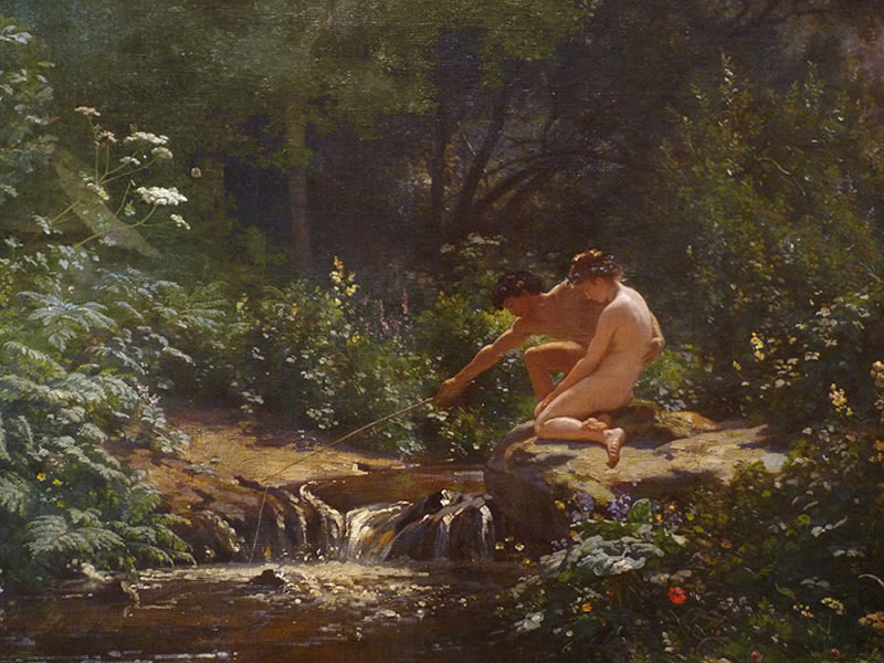 Paisaje con Dafnis y Cloe, de François-Louis Français.