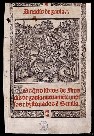 Portada de "Amadís de Gaula"