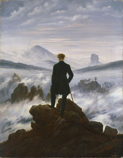 "Errante sobre el mar de niebla", de Caspar David Friedrich (1818)