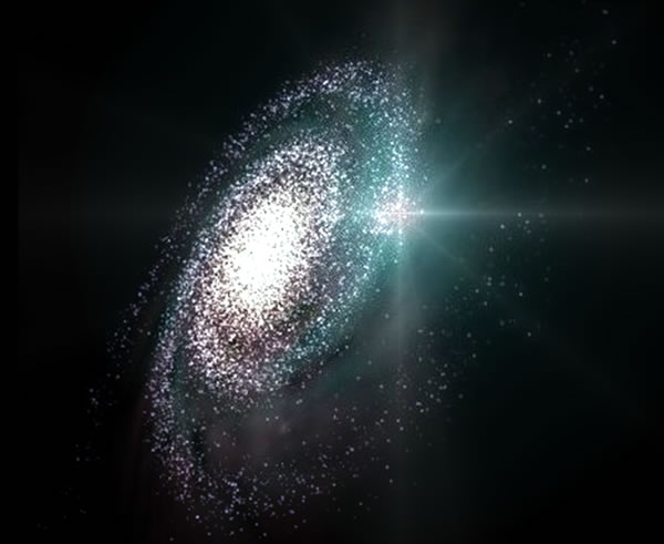 Recreación artística de una supernova