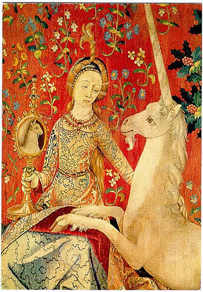 "La dama y el unicornio" (detalle)
