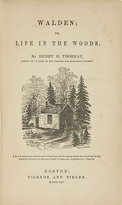 Portada de "Walden, la vida en los bosques", de Henry David Thoreau