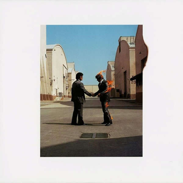 Portada del álbum "Wish You Were Here" de Pink Floyd (1975)